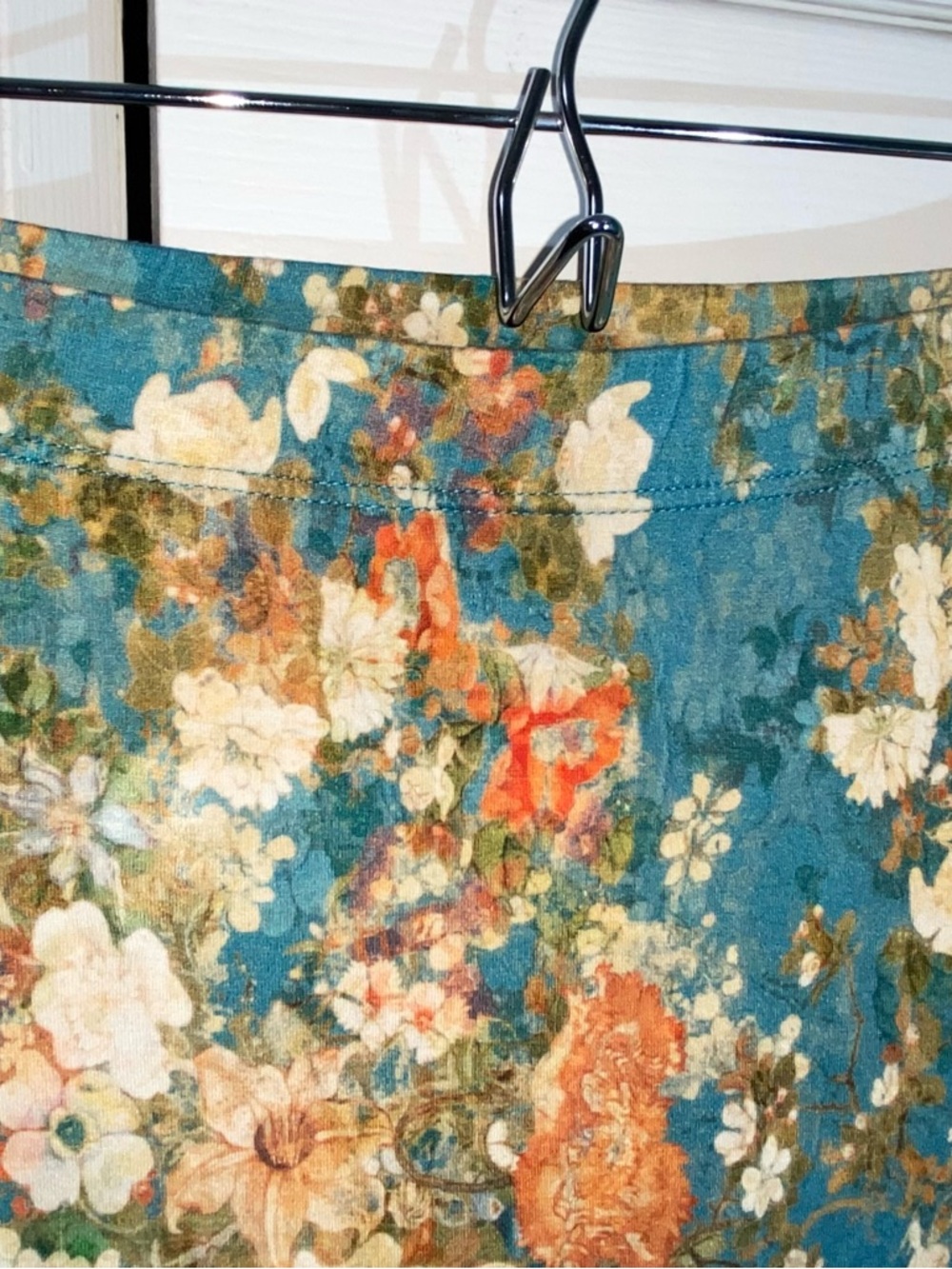 Peruvian Connection Long Maxi Floral Skirt XL Side Slit  AA19 - Picture 4 of 7
